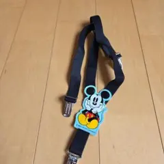 キッズ　ミッキーマウス サスペンダー ブラック