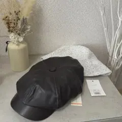 【未使用2点】レザー調キャスケット ＆ 韓国 高速ターミナル購入 レースハット