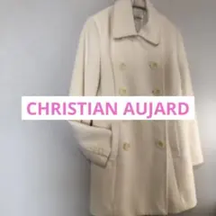 CHRISTlAN AUJARD アイボリー ダブルブレスト ウールコートのサムネイル