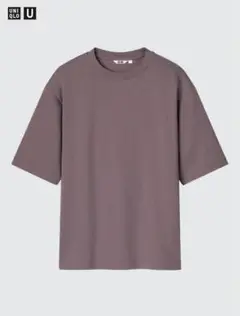 UNIQLO U エアリズムコットンオーバーサイズTシャツ/5分袖 L 男女兼用