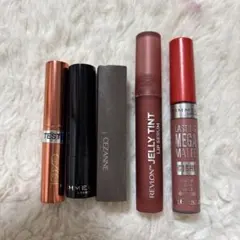 口紅 オレンジ 色々 リンメル セザンレブロン サナ エクセル 5本セットのサムネイル