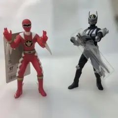アバレンジャー　アバレッド　ソフビ魂　仮面ライダーナイト　2個セット　タグ付