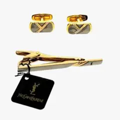YVES SAINT LAURENT　カフス　ネクタイピン　セット　ロゴ