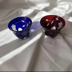 切子 切子グラス ガラス お猪口 酒器 ぐい呑み 色被せ切子 石塚硝子 民 