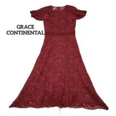 【美品】ダイアグラム　パッチワークレースドレス　ロングワンピース　総レース　花柄