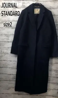 ジャーナルスタンダード【M】チェスターコート　ネイビー　大人綺麗