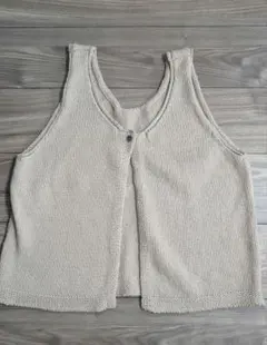 未使用品　studio CLIP コットンダブルフロントベスト　ベージュ