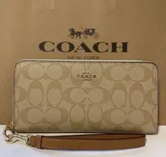 ラスト1点❣️COACH⭐️コーチ✨長財布 シグネチャー ストラップ付 
