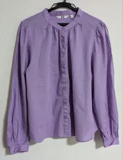 コットンボリュームスリーブブラウス（長袖）