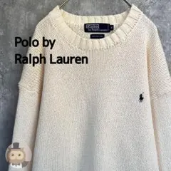 【状態◯】ラルフローレン コットン ニット セーター 古着 レトロ 90s