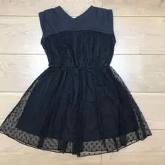 ブランシェス   チュール　ドット　ワンピース