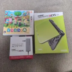 Newニンテンドー3DS LL ライム×ブラック　箱あり