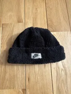 NIKE 黒 フリース ニット帽　こども