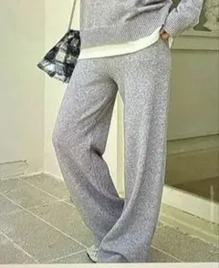 ダークエンジェル ニットパンツ(グレー・FREEサイズ)