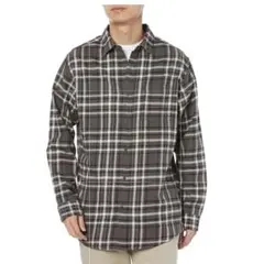 メンズ　チェックシャツ　ネルシャツ　ブラウン系　Amazon アマゾン　秋冬