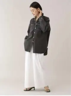 UNTITLED 大人気完売品 ダンガリー BIGデニムシャツ 美品