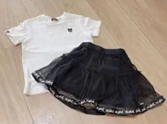 ミキハウスダブルビーTシャツとxgirlスカートセット 100cm
