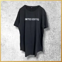【即納】美品　薄手T　ロゴTシャツ　ブラック　メンズ　Lサイズ