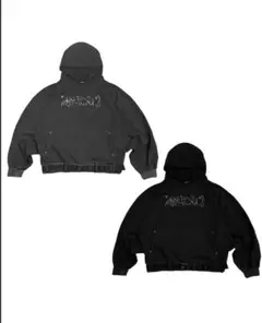 ROSEN KREUZ ブラックレザーパーカー ROSEN KREUZ ブラックレザーパーカー