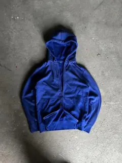 00s old uniqlo zipup Hoodie ブルー　フェード