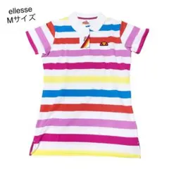 新品未使用　ellesse エレッセ　レディース　ポロシャツ　ボーダー柄　テニス