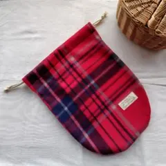 湯たんぽカバー☆ハンドメイド☆チェック　赤　フリース