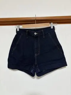 【新品】GU ダークブルー デニムショートパンツ