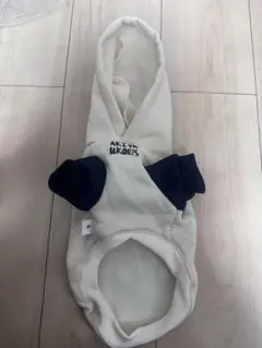 フード付き犬服 ホワイト S