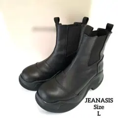 JEANASIS黒 サイドゴアブーツ 厚底