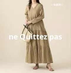 ne Quittez pas / ヌキテパ ドビーギャザー ノースリーブ ドレス