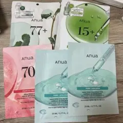 Anua シートマスク7枚入2種、1枚入3枚 5点セット
