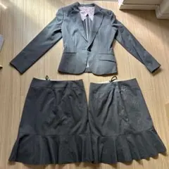 佐々木希　Nラインプレシャス　グレー ストライプ スカート2スーツ1計3点セット