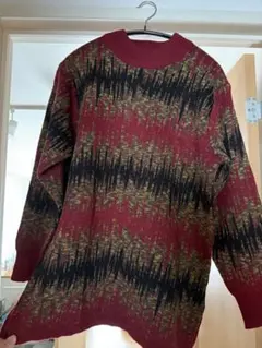 PALLS PYRA 赤黒グラデーションニット Mサイズのサムネイル