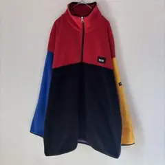 BASIC COTTON マルチカラー　ハーフジップ　フリース ユニセックス