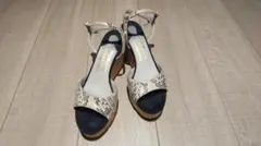 Salvatore Ferragamo サンダル(パイソン/ウェッジソール)