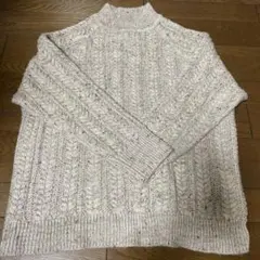 サンバレーケーブルニット ハイネック セーター美品のサムネイル