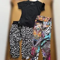 ミカノ　ゼクシィリンダワークスTシャツとカラフルレギンスセット