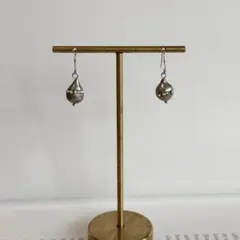 silver925/クリスタル淡水パールピアス