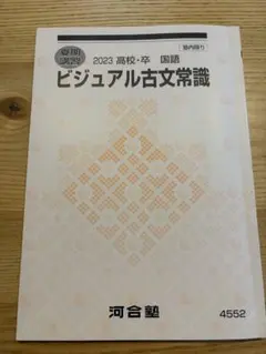 河合塾 2023年度 夏期講習 ビジュアル古文常識