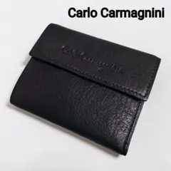 カルロ・カルマニーニ　仔山羊革　柔らかレザー　コンパクトウォレット　折り財布