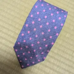 ATELIER F&B 青地ピンクドットネクタイ