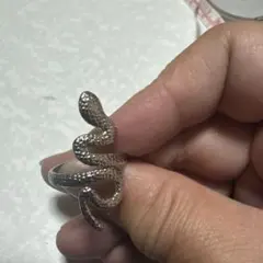 蛇デザイン シルバーリング フリーサイズ