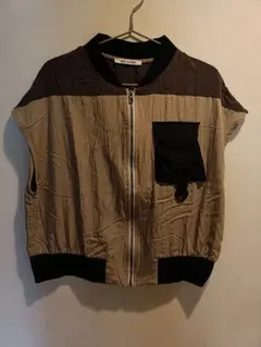MELANGE ジップアップ 半袖ブルゾンのサムネイル
