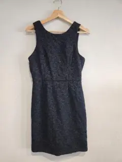 ブラック　レースタイトワンピース　ドレス　パーティー　ノースリーブ　XSサイズ