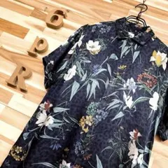 ✨美品✨NoBoundaries黒アロハシャツ 花柄 FJ100 - メルカリ