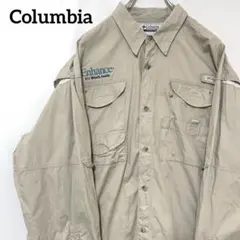 C3156 Columbia フィッシングシャツ 長袖シャツ 刺繍 .のサムネイル