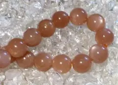 オレンジムーンストーンブレスレット　天然石ブレス　パワーストーンブレスレット