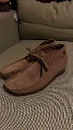 Clarksクラークス ワラビー ブラウン スエード UK8ハーフ(1/2)