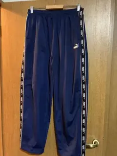 【人気】PUMA プーマ トラックパンツ ネイビー サイドロゴテープ LLサイズ
