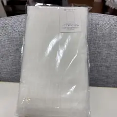 新品　3coins 麻風スタイルカーテン　100×180 白のサムネイル